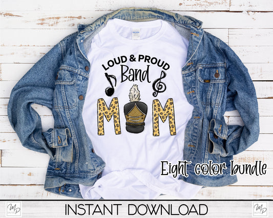Band Mom Bundle PNG Sublimation Design for T-Shirts, Totes, Car Charms, Digital Download