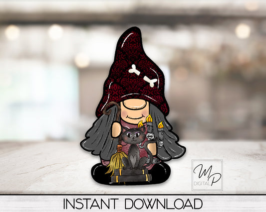Halloween Girl Gnome PNG Sublimation Digital Design Download