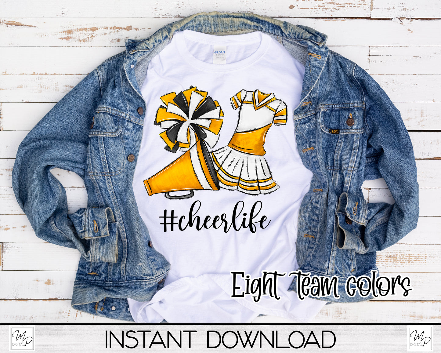 Cheerleader Bundle PNG Sublimation Design for T-Shirts, Totes, Car Charms, Digital Download