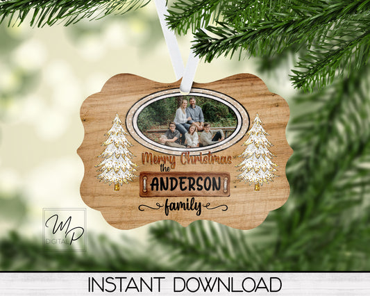 Customizable Family Christmas Benelux Ornament PNG Digital Download for Sublimation