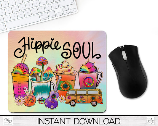 Hippie Soul PNG for Sublimation of Mouse Pads, Signs, Digital Download