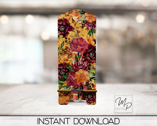 Fall Cell Phone Stand PNG Digital Design for Sublimation, Digital Download