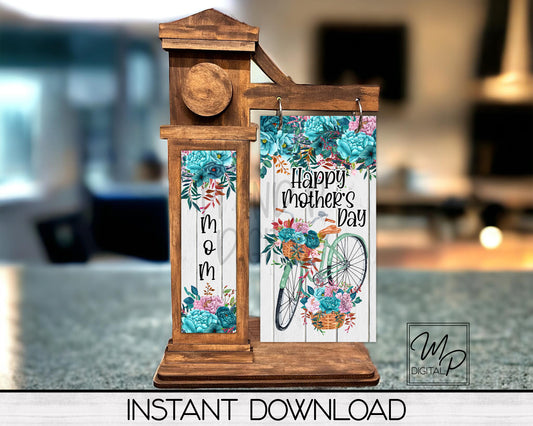 Happy Mother's Day PNG Sublimation Design for Interchangeable Standing Sign Post, Digital Download