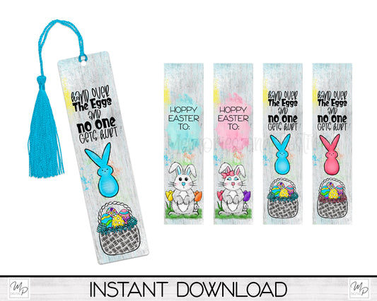 Easter Bunny Bookmark PNG Design Bundle for Sublimation, Digital Download