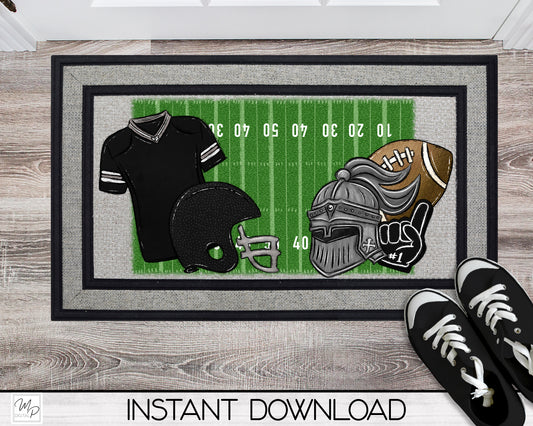 Knight Football - 10 Colors To Choose From - Door Mat - Lumbar Pillow - Design for Sublimation - Customizable - Digital Download