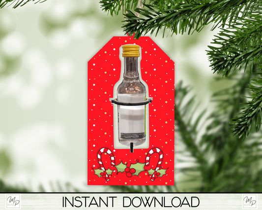 Tag Bottle Holder Ornament PNG Sublimation Digital Design Download