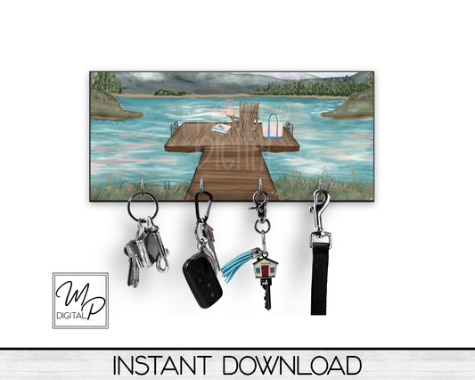 Lake Key Hanger PNG Sublimation Design, Digital Download, Lake House