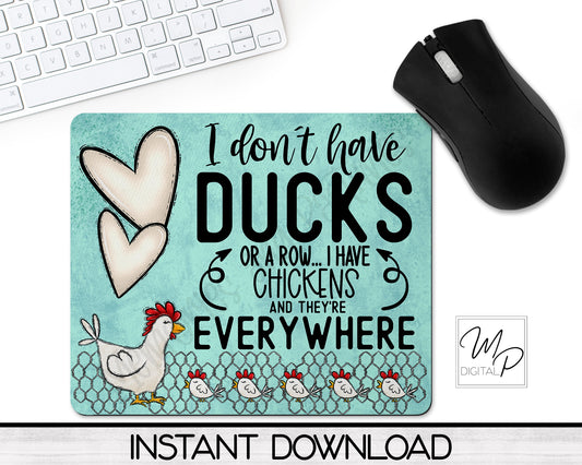 Funny Chicken PNG for Sublimation of Mouse Pads, Signs, Digital Download