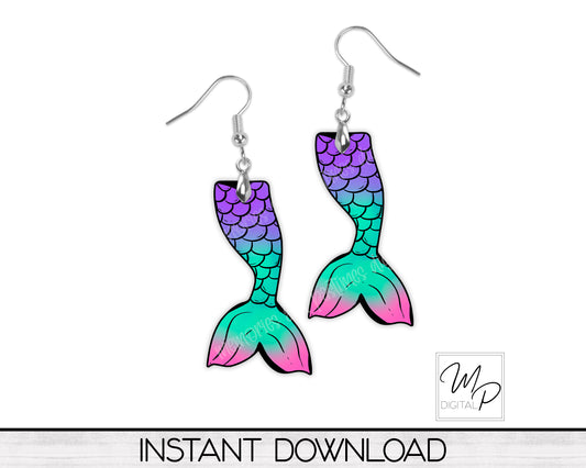 Mermaid Tail PNG Design for Sublimation, Digital Download
