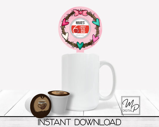 Donut Single Coffee Pod Holder PNG Sublimation Design, Digital Download