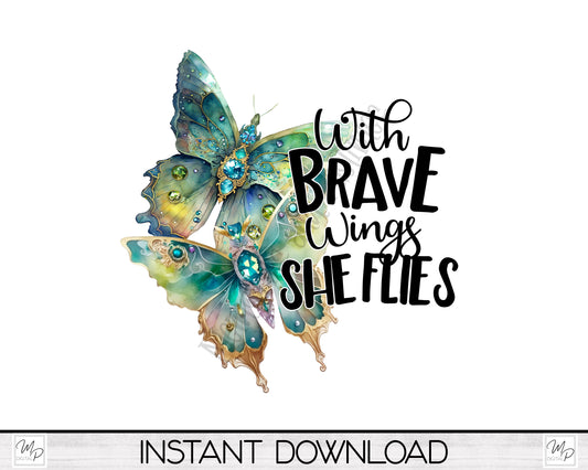 Butterfly Inspirational PNG Sublimation Design,  Square Pillow Cover, T-shirt,  Digital Download