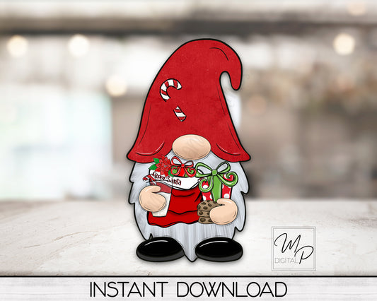 Christmas Gnome PNG Sublimation Digital Design Download