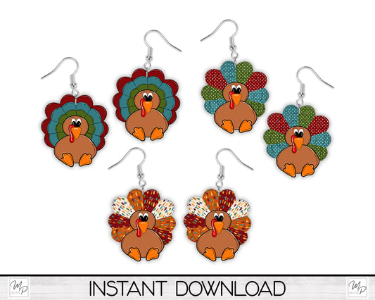 Turkey Earring Design Bundle for Sublimation of Earrings and Signs