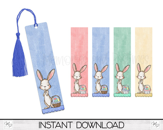 Easter Bunny Bookmark PNG Design Bundle for Sublimation, Digital Download