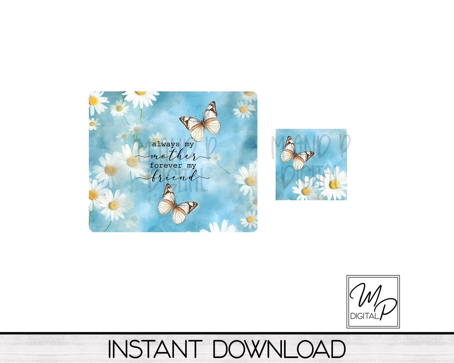 Mom Mousepad and Coaster PNG for Sublimation, Digital Download