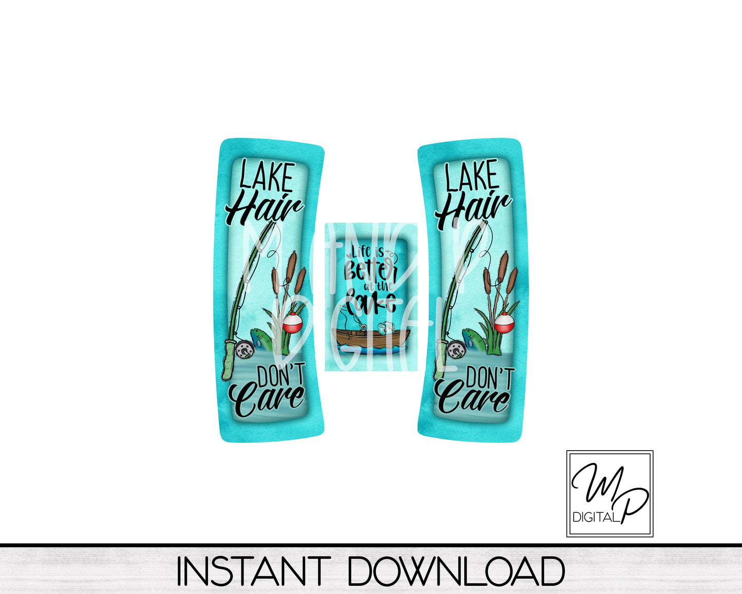 Lake Hair Clip PNG Sublimation Design, Digital Download