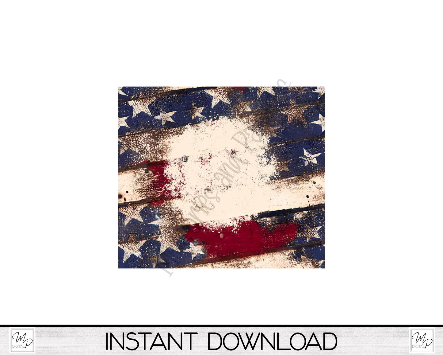 Patriotic Flag 20oz Skinny Tumbler PNG Sublimation Design, Digital Download