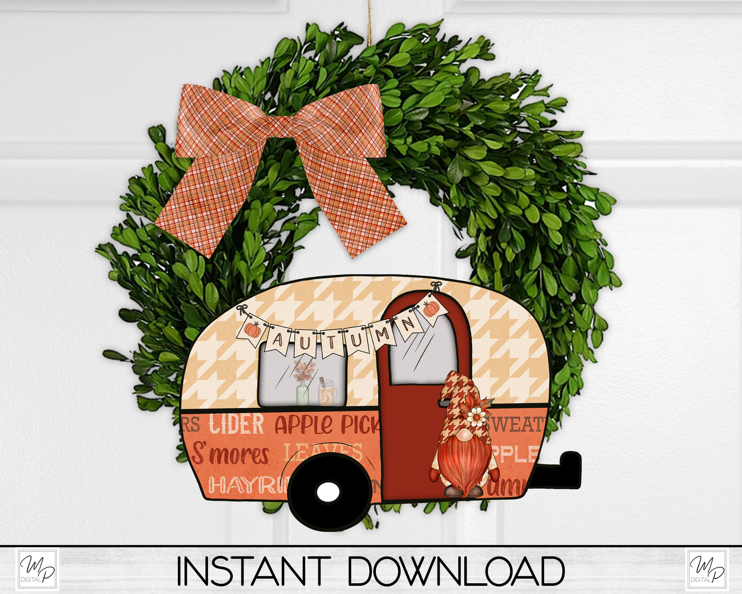 Holiday RV Camper BUNDLE, Earrings, Hanging Sign PNG Design for Sublimation, Camping