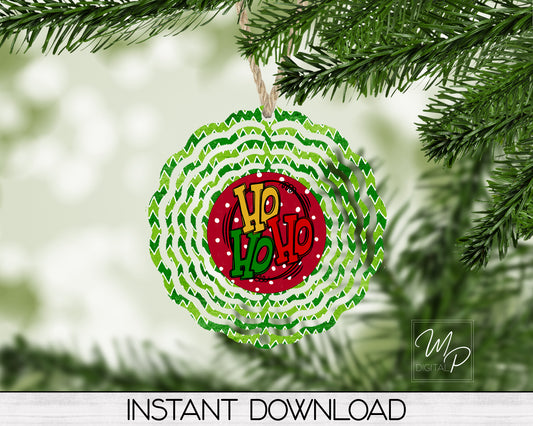 3 Inch Christmas Wind Spinner PNG Digital Download for Sublimation