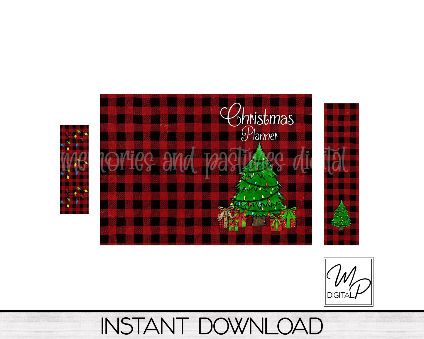 Christmas Planner Journal and Pen Set PNG Sublimation Design, Digital Download
