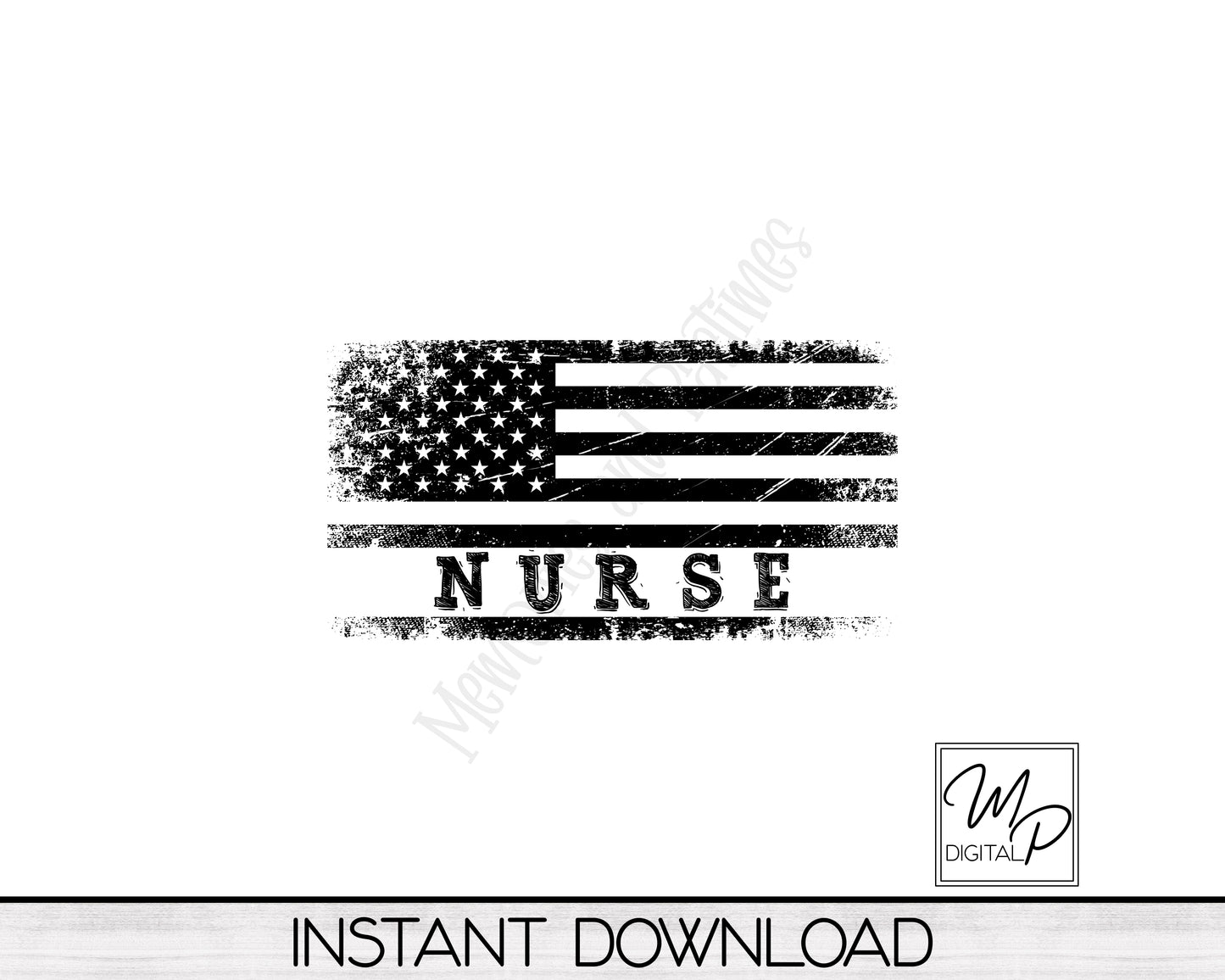 Patriotic Nurse Glass Can Sublimation Wrap, PNG Digital Download