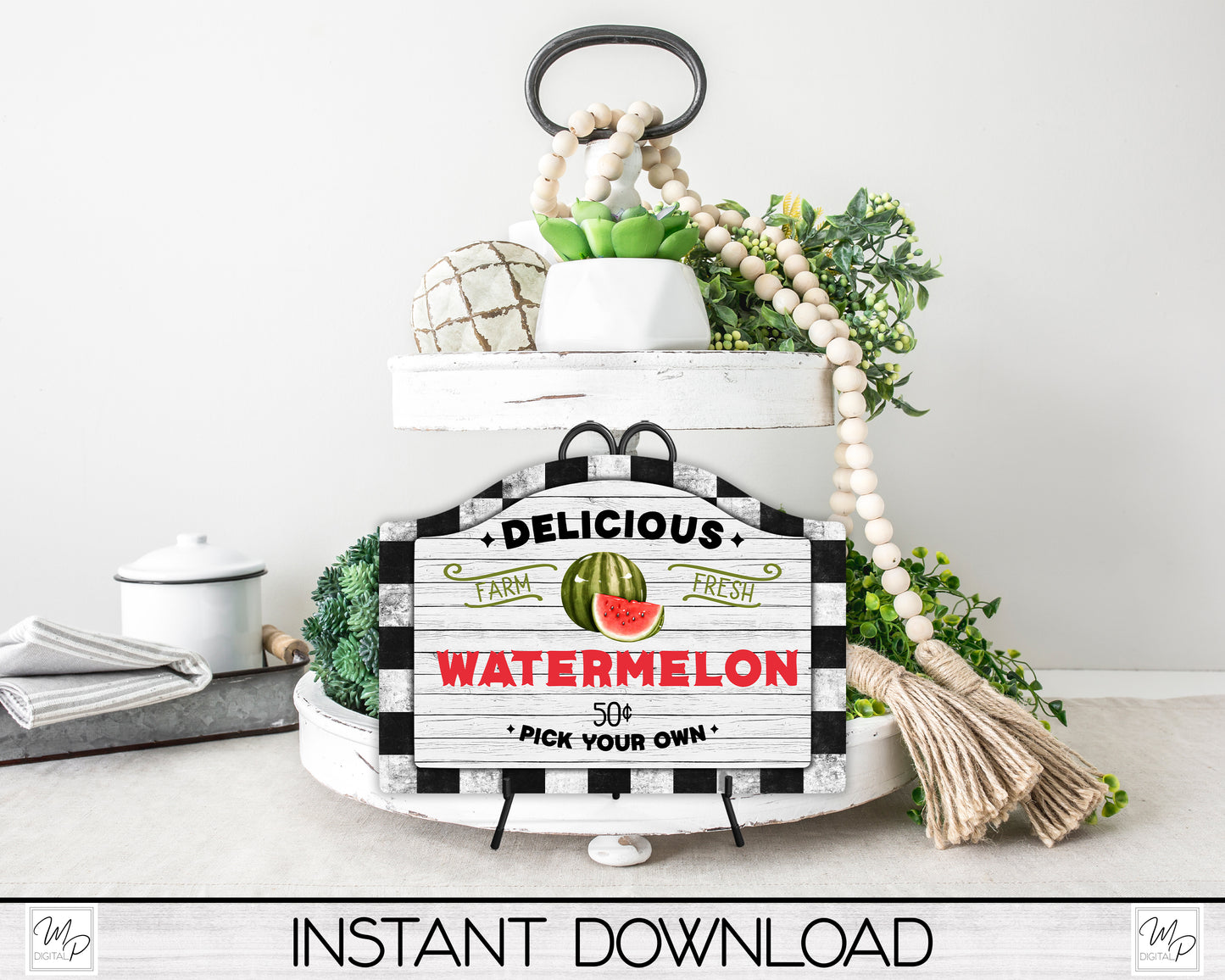 Watermelon PNG Design for Sublimation of Round Top Signs, Digital Download