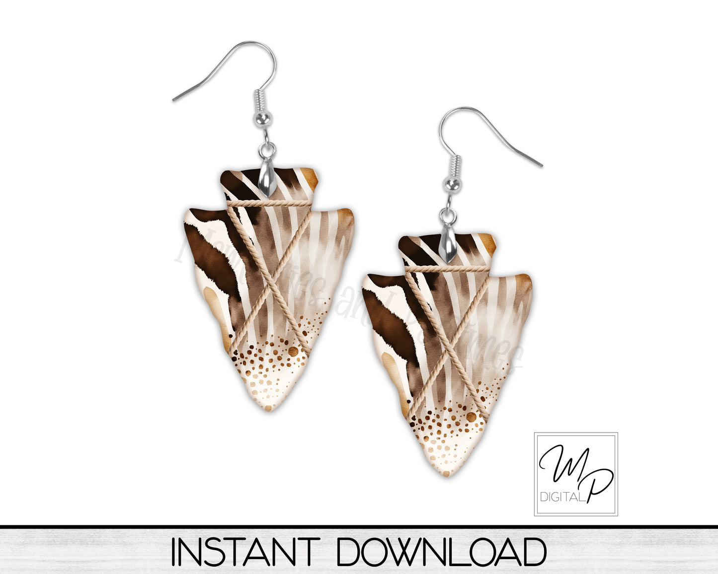 Animal Print BUNDLE PNG Sublimation Design for Arrowhead Earring, Digital Download