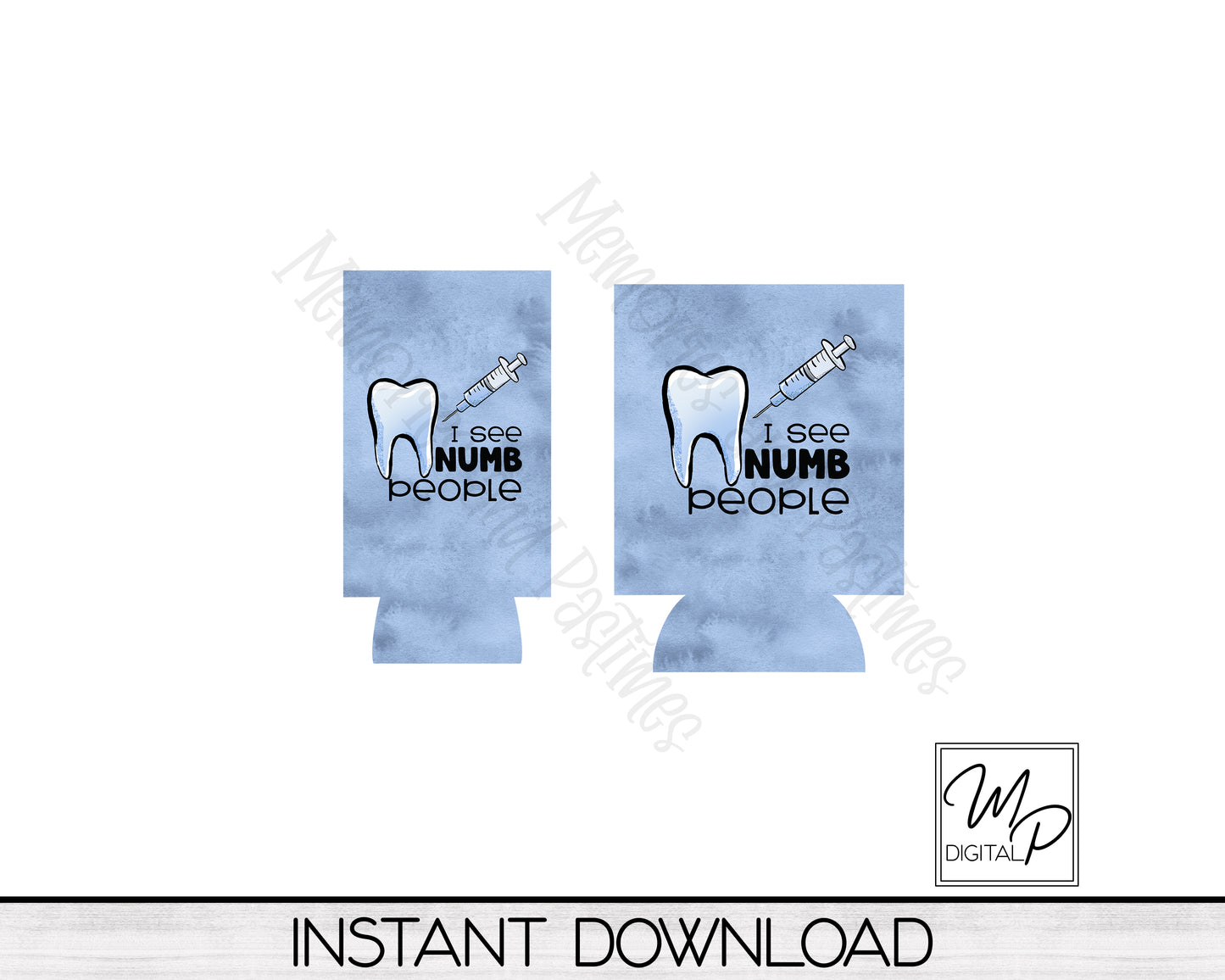 Dentist Neoprene Can Cooler PNG Sublimation Design, Digital Download