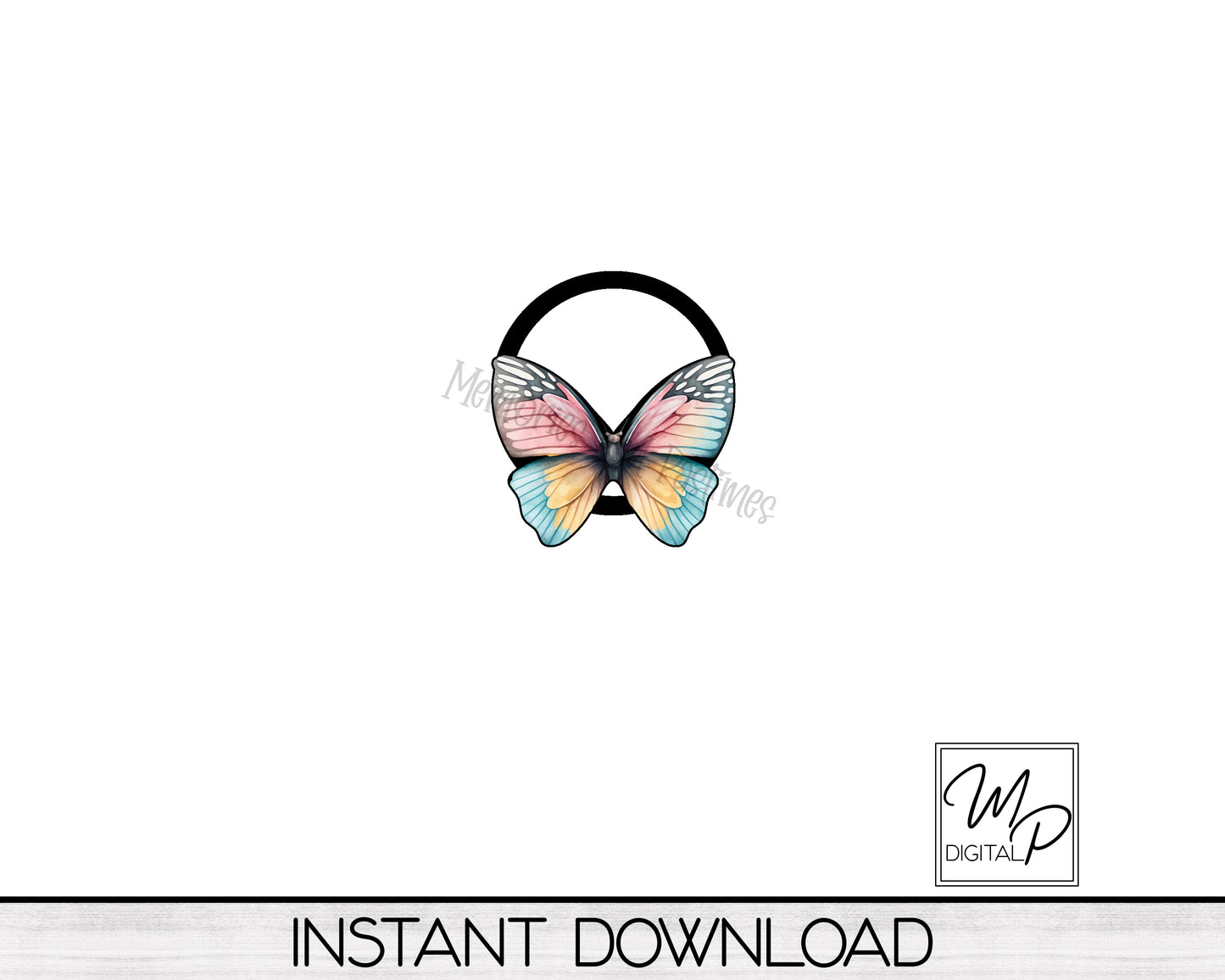 Pastel Colored Butterfly PNG Design for Sublimation of Earrings with Leather, Digital Download