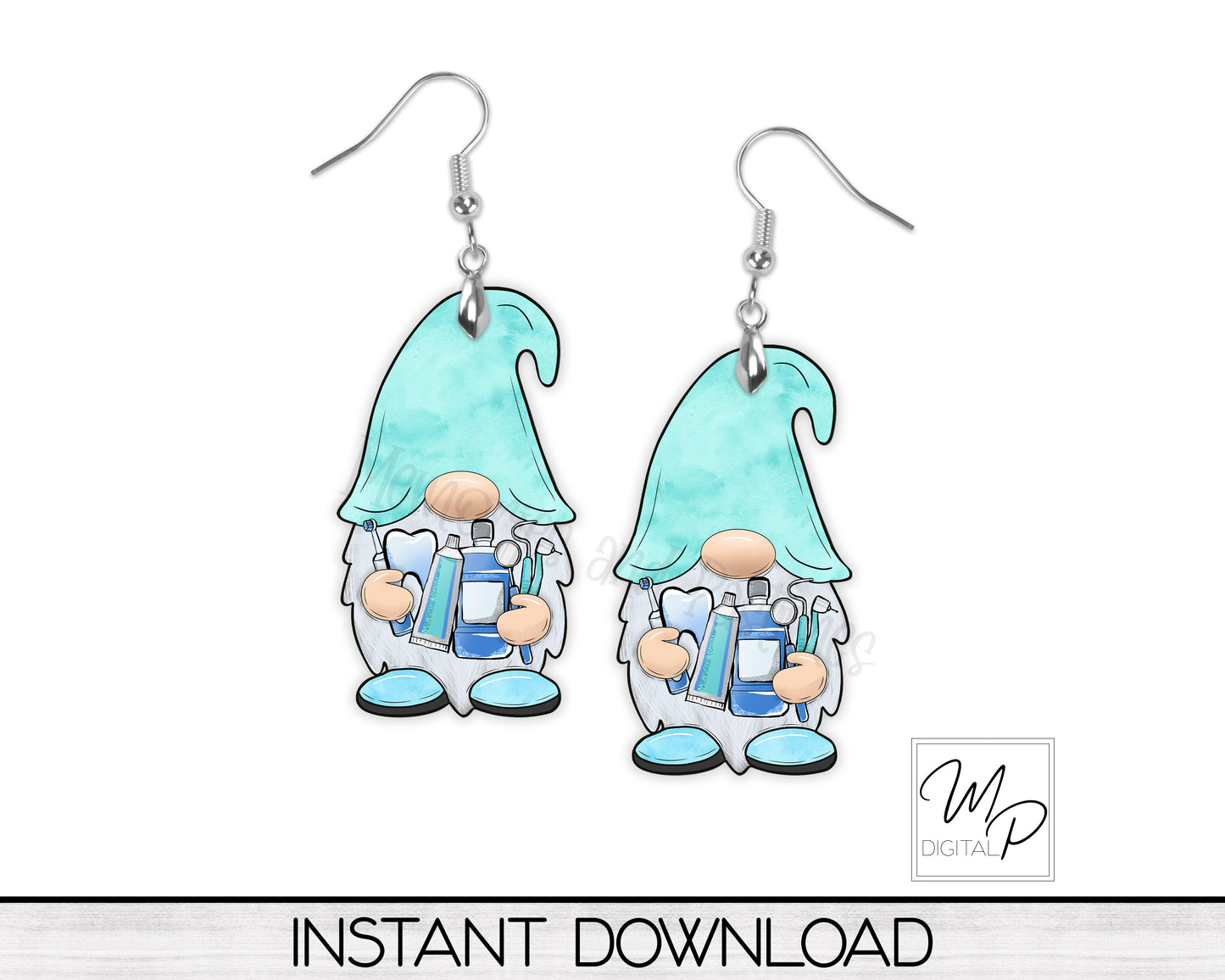 Dentist Gnome PNG Sublimation Digital Design Download