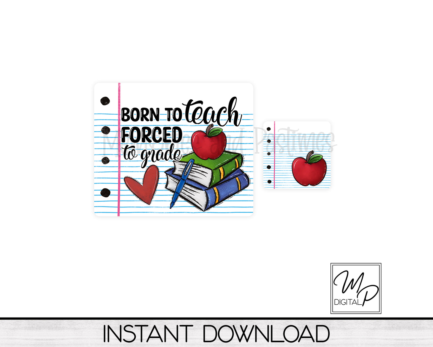 Teacher Life Mousepad and Coaster PNG for Sublimation, Digital Download