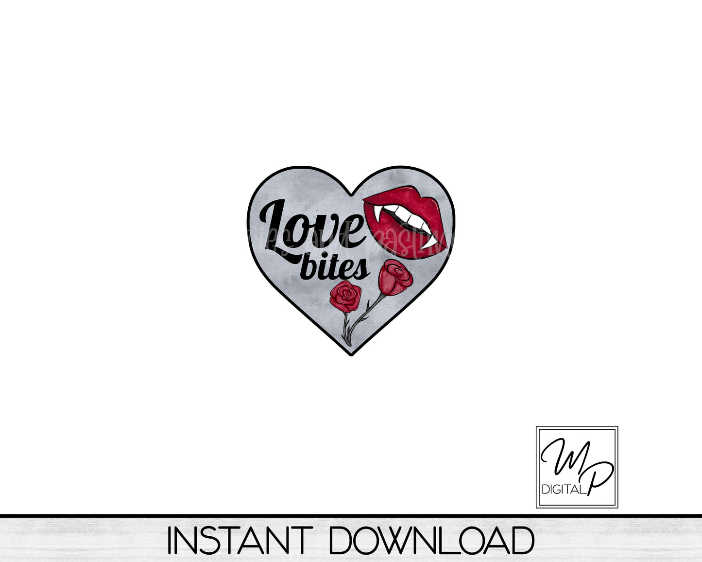 Anti Valentine Heart Earring PNG Design for Sublimation, Love Bites, Digital Download