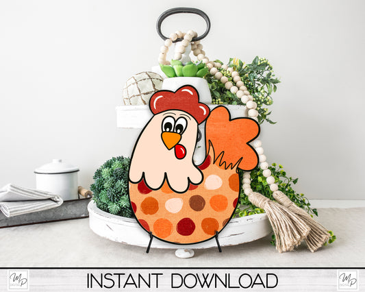 Fall Chicken PNG Design for Sublimation, Digital Download