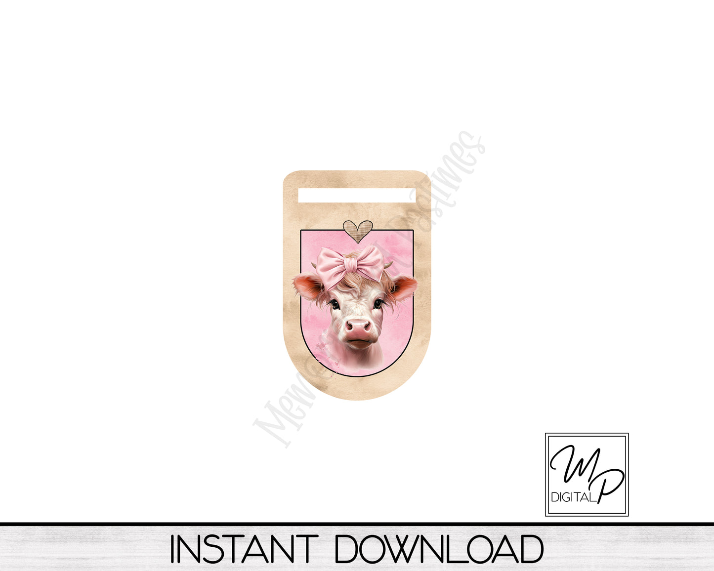 Valentine's Day Cow PNG Design for Sublimation of Earrings Oval with Leather, Digital Download