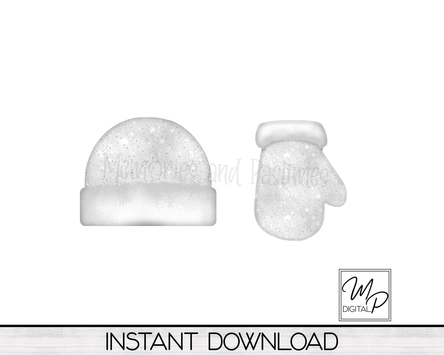 Matching Beanie and Mitten Earring Design for Sublimation, Digital Download