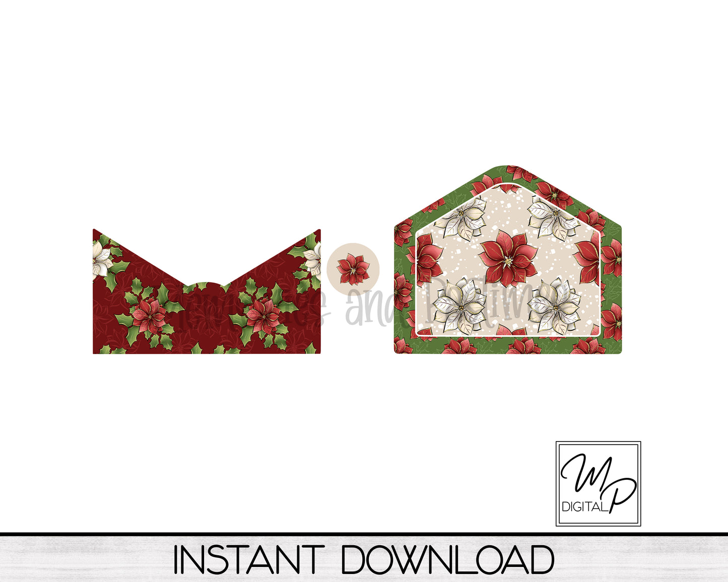 Christmas Letter / Gift Card Holder PNG Design for Sublimation, Digital Download