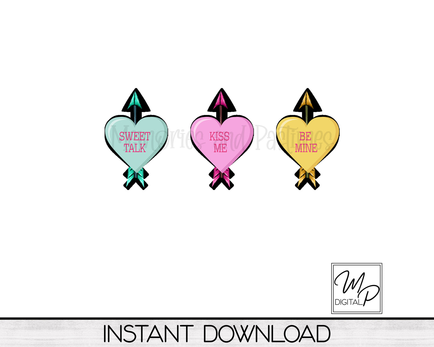 Valentine's Day Heart and Arrow PNG Designs for Sublimation of Earrings, Digital Download
