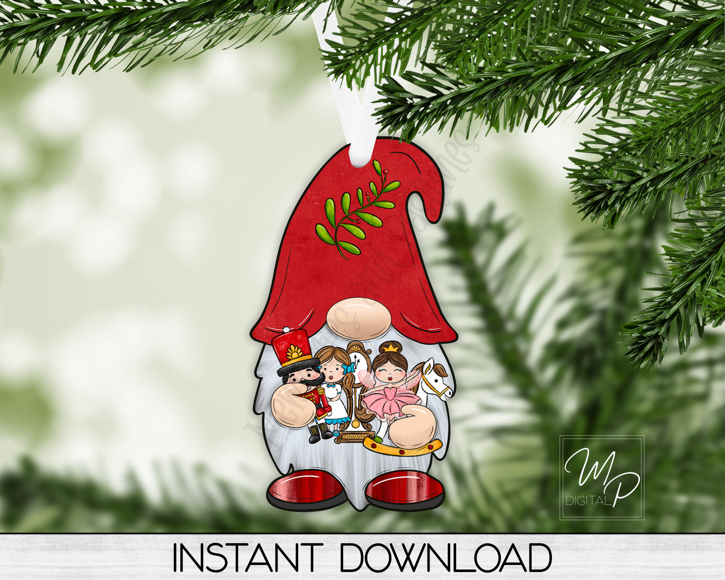 Christmas Nutcracker Gnome PNG Sublimation Digital Design Download