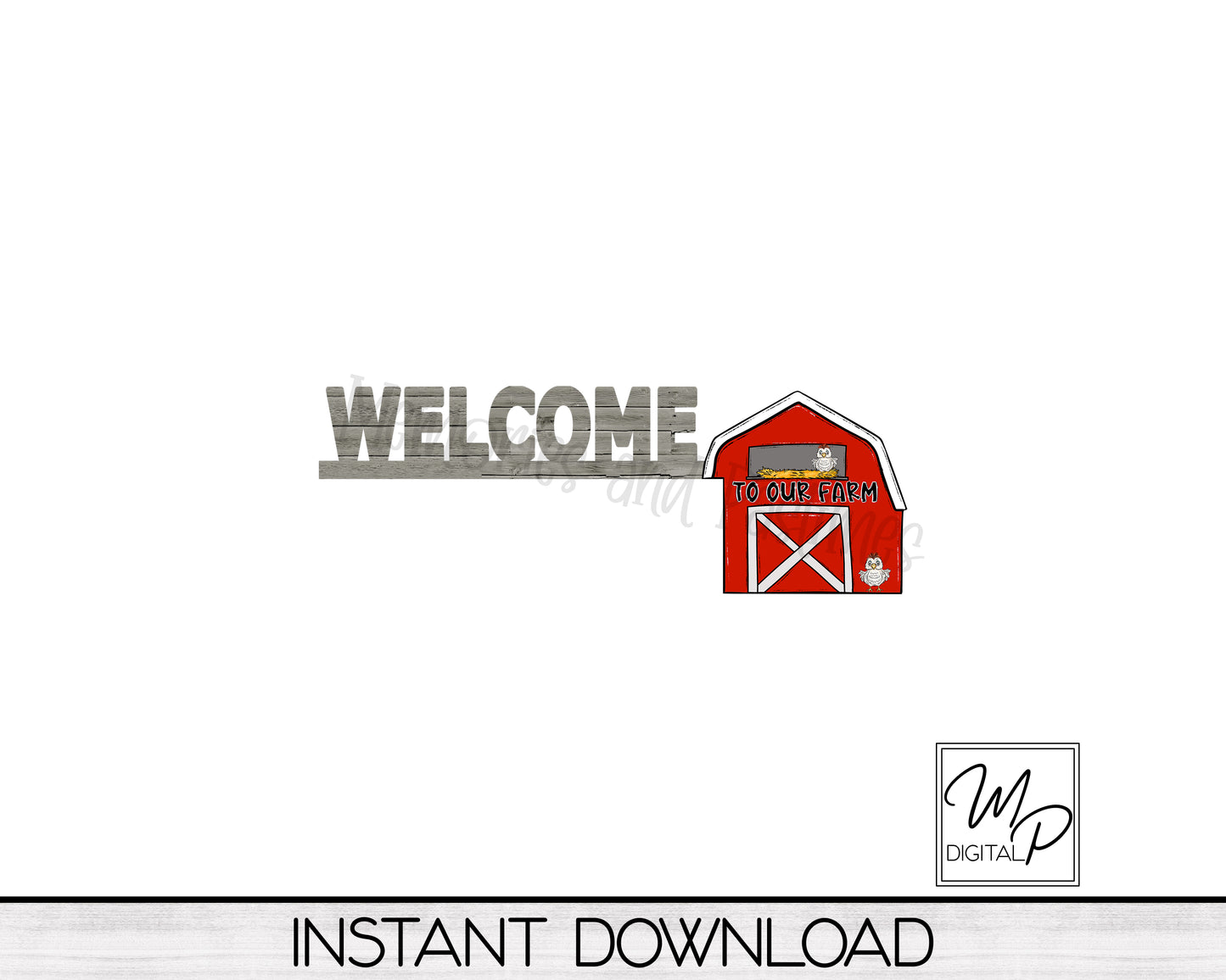 Welcome to our Farm Barn Corner Sitter PNG Digital Download for Sublimation