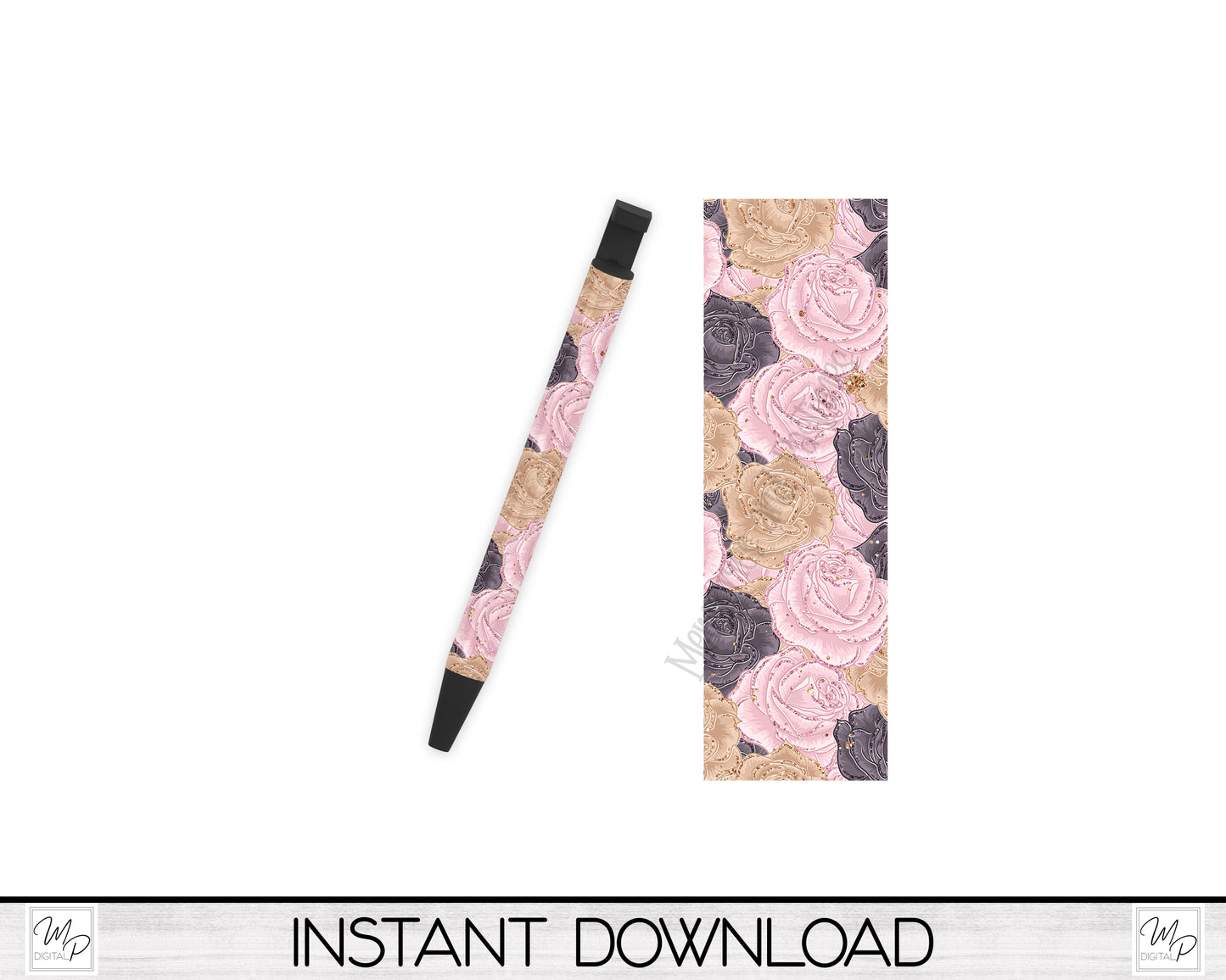 Planner Girl Boss Sticky Notepad Holder and Pen PNG Sublimation Design, Digital Download