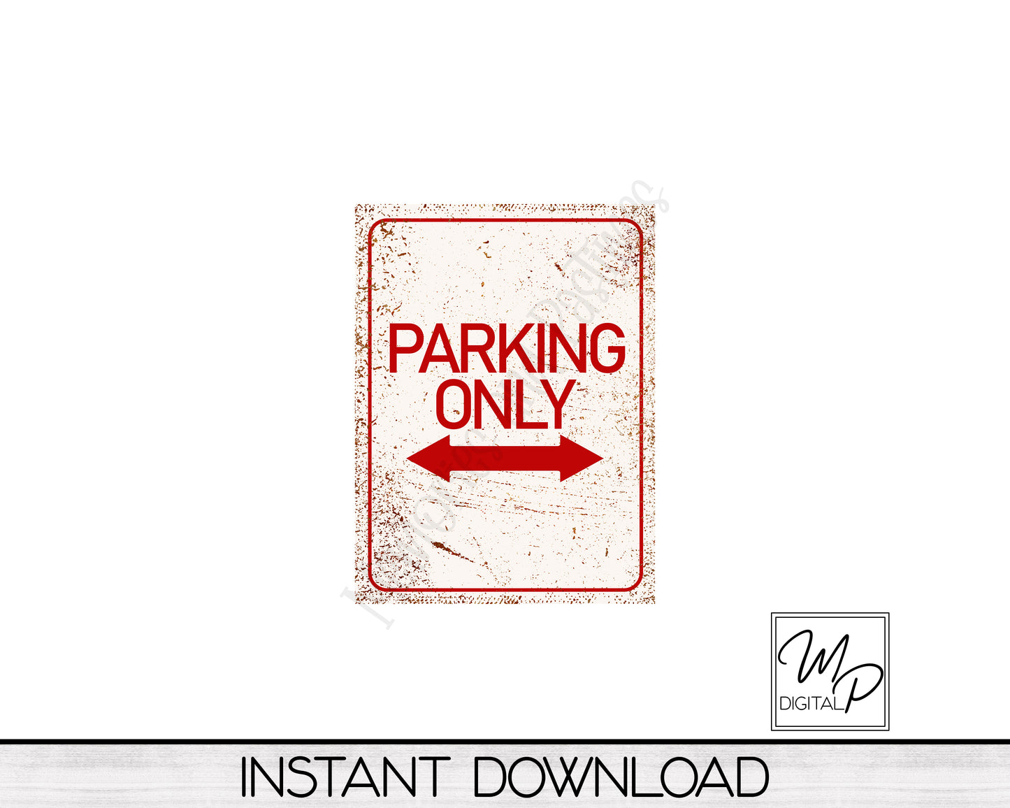 9x12 Parking Sign, Customizable, PNG Sublimation Digital Download, Commercial Use