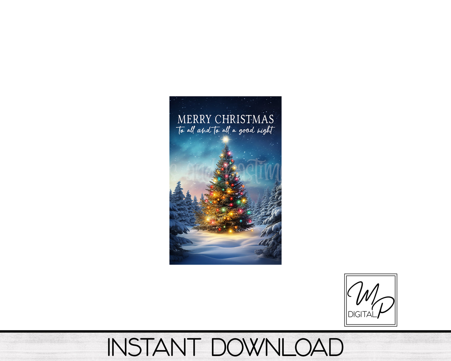 12x18 Garden Flag Sublimation Design, Merry Christmas Tree Patio Flag Digital Download