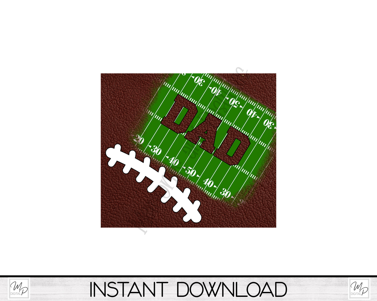 Football Dad 20oz Skinny Tumbler PNG Sublimation Design, Tumbler Digital Download