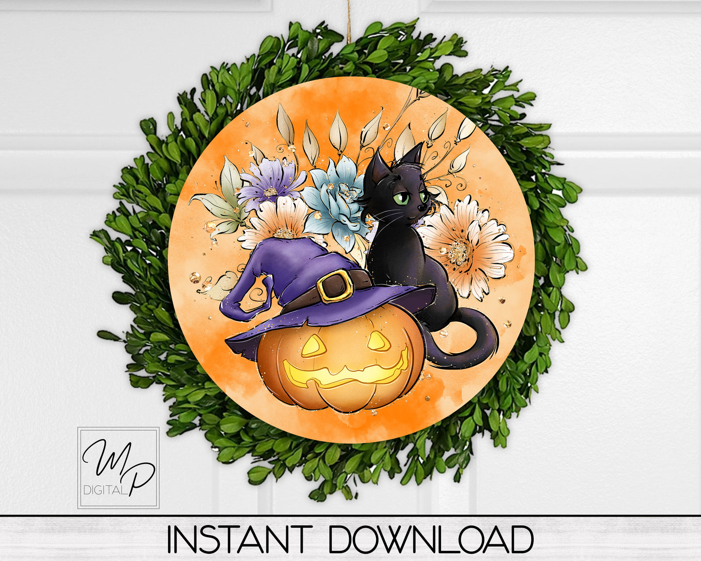 Halloween Pumpkin Round Earring Design for Sublimation, Digital Download