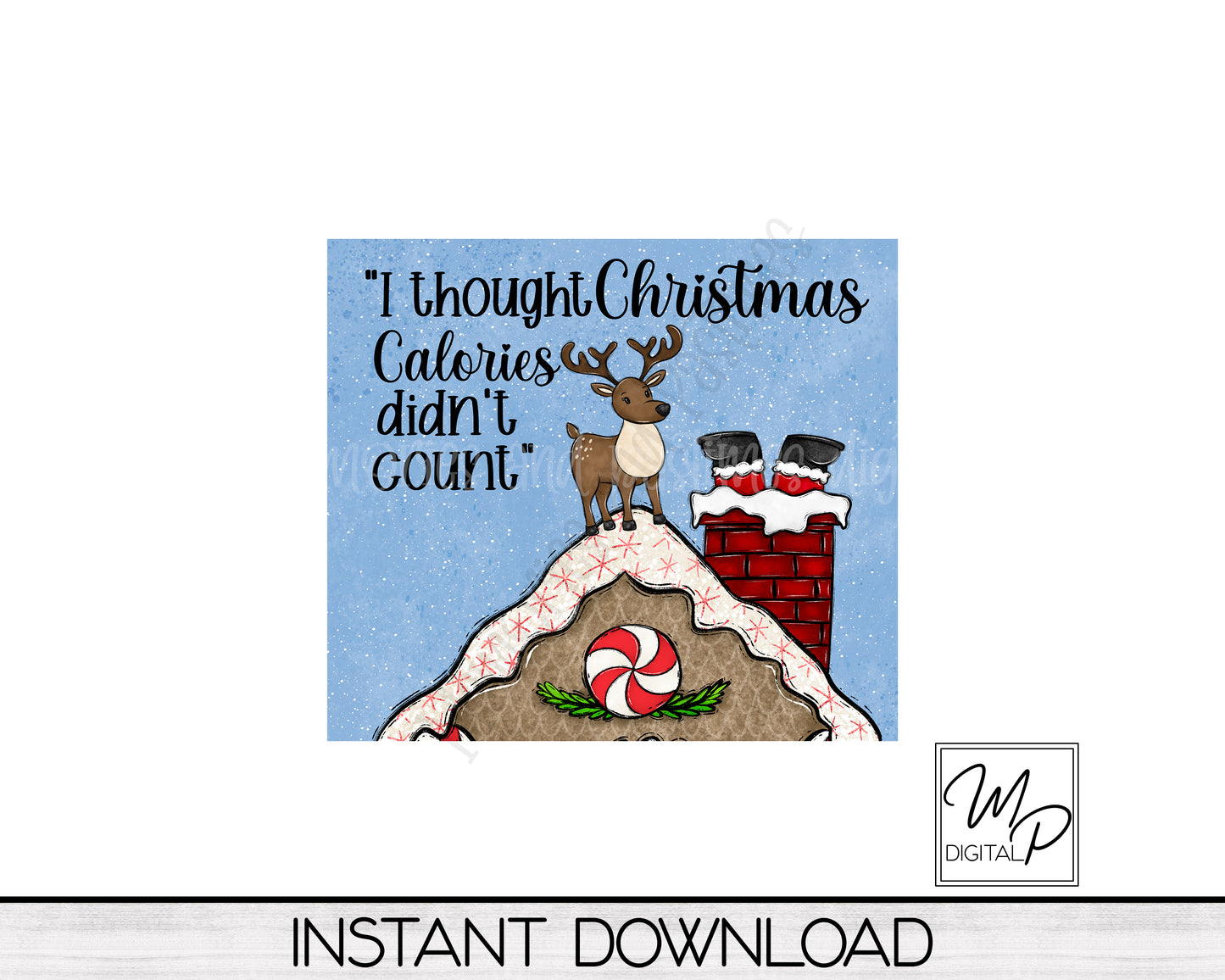 Funny Santa Christmas 20oz Skinny Tumbler Design - PNG Instant Digital Download - Commercial Use