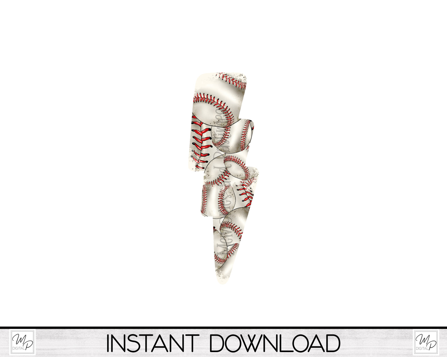 Baseball Lightening Bolt Earring PNG Design for Sublimation, Digital Download