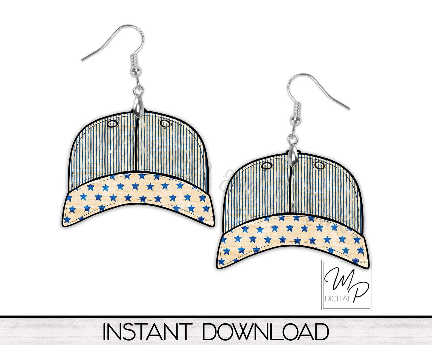 Stars and Stripes BUNDLE PNG Sublimation Design for Cap Earring, Digital Download