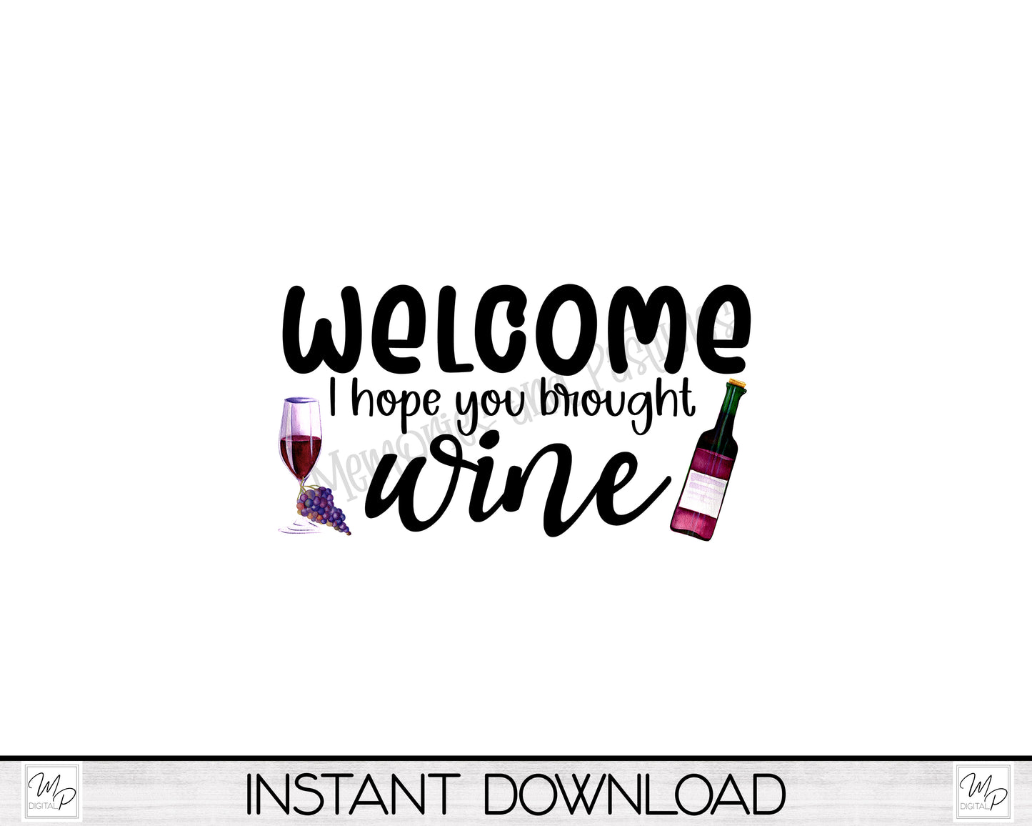 Wine Door Mat Design for Sublimation, Digital Download