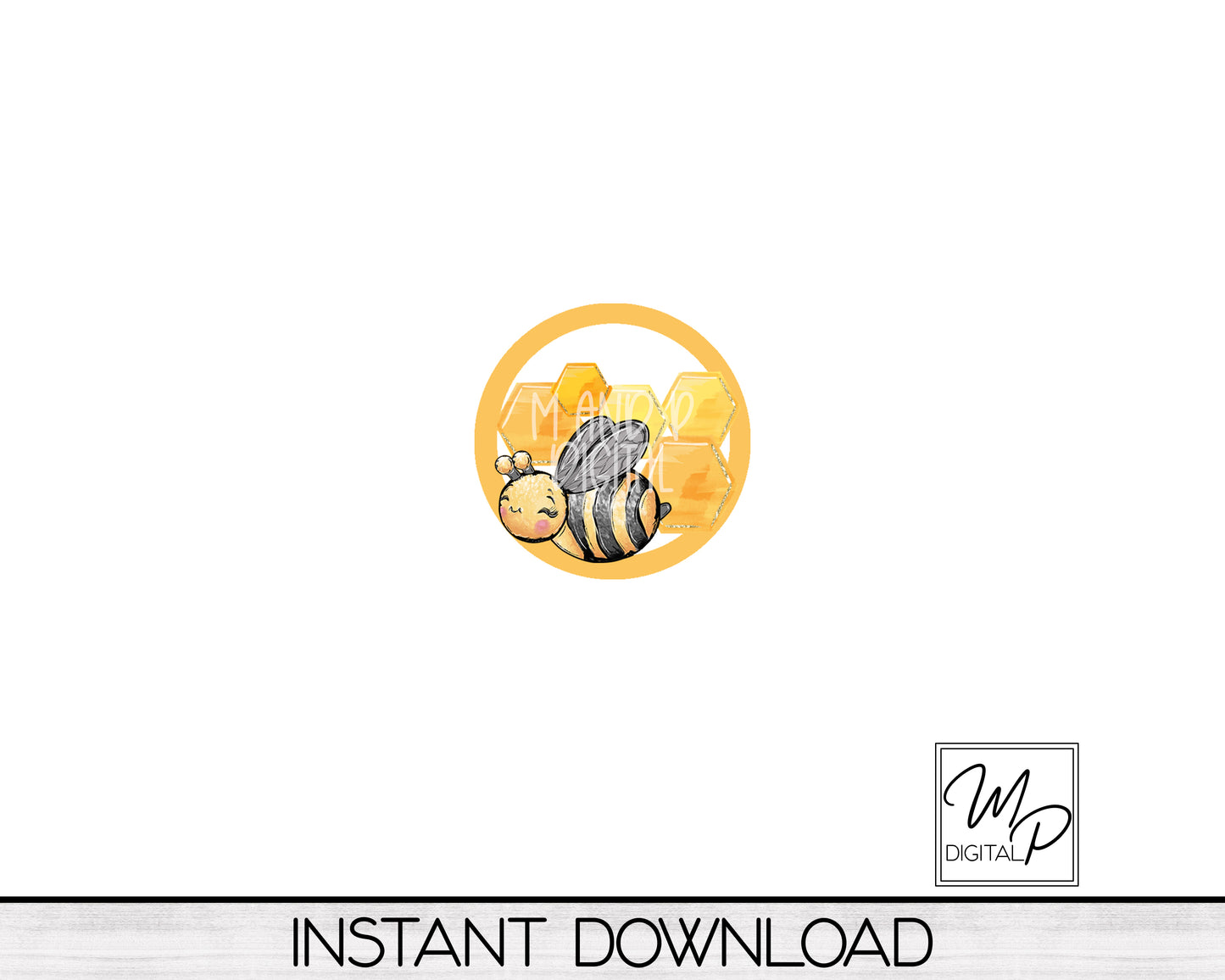 Honeycomb Bee PNG Design for Sublimation of Earrings with Leather, Digital Download