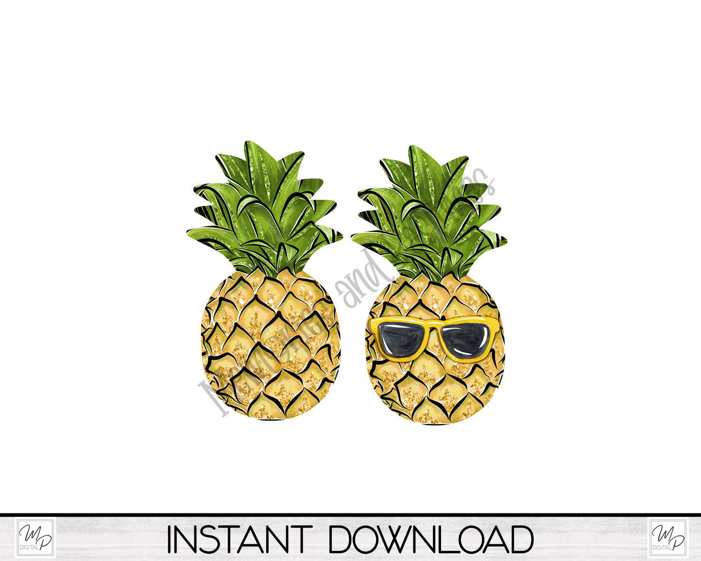 Pineapple Design Bundle for Sublimation of Earrings, Signs, Digital Download